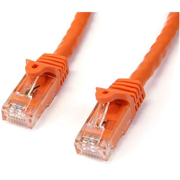 StarTech CAT6 Ethernet Cable 2m Orange 650MHz 100W Snagless Patch Cord(N6PATC2MOR) - 1