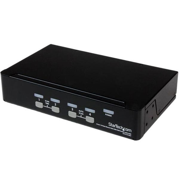 StarTech 4 Port VGA USB KVM Switch with OSD - 1U Rackmount(SV431DUSBU) - 1