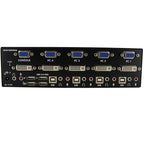 StarTech 4 Port DVI VGA Dual Monitor KVM Switch USB with Audio and USB 2.0 Hub(SV431DDVDUA) - 2