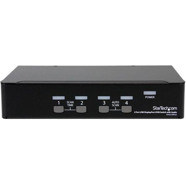 StarTech 4 Port DisplayPort USB KVM Switch with Audio & USB 2.0 Hub(SV431DPUA) - 2