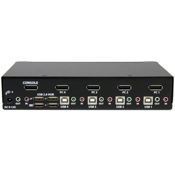 StarTech 4 Port DisplayPort USB KVM Switch with Audio & USB 2.0 Hub(SV431DPUA) - 3
