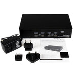 StarTech 4 Port DisplayPort USB KVM Switch with Audio & USB 2.0 Hub(SV431DPUA) - 4