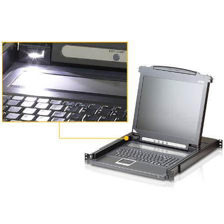 ATEN CL1000 1U Rackmount PS/2 VGA 17" LCD Console(CL1000M-ATA-AU) - 3