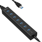 Orico 7 Port USB 3.0 HUB (H7013-U3) - Black(H7013-U3-BK) - 1