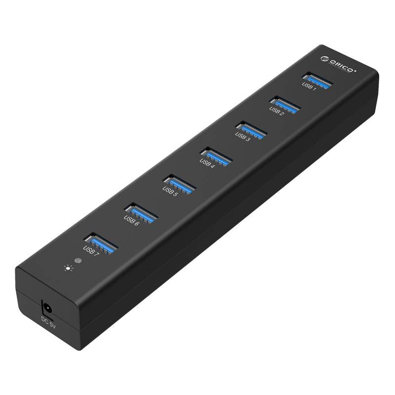 Orico 7 Port USB 3.0 HUB (H7013-U3) - Black(H7013-U3-BK) - 2