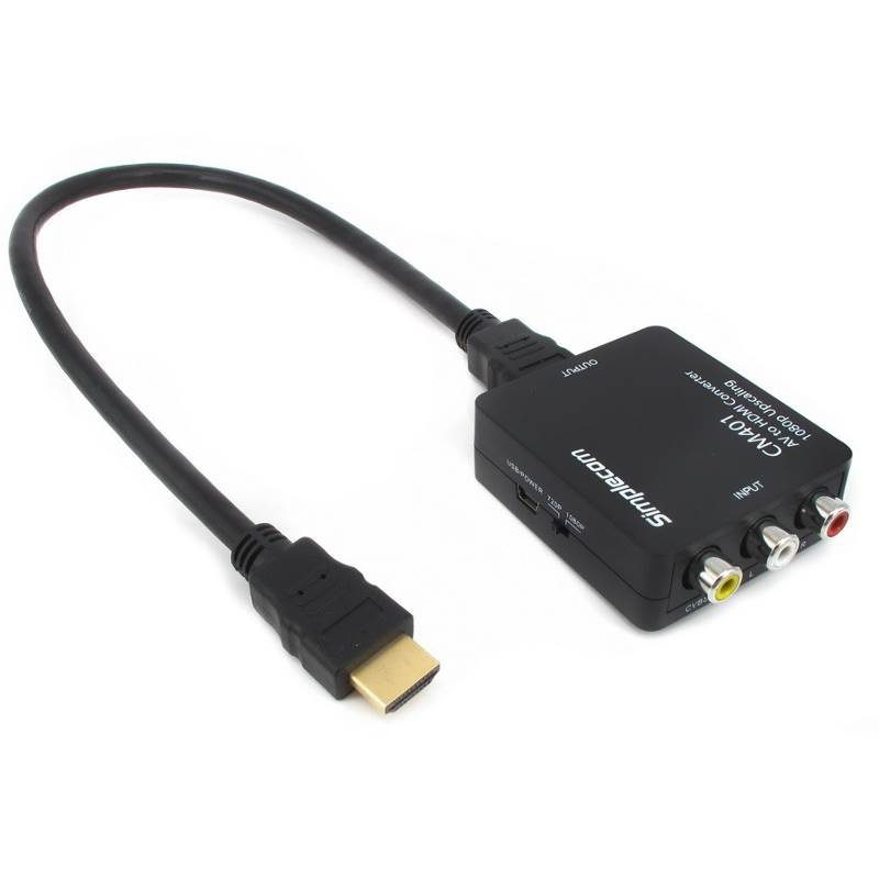 Simplecom CM401 Composite AV CVBS 3RCA to HDMI Video Converter(CM401) - 1