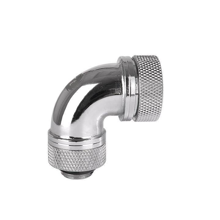 Thermaltake Pacific G1/4 PETG Tube 90-Degree Compression 16mm OD – Chrome(CL-W097-CA00SL-A) - 1