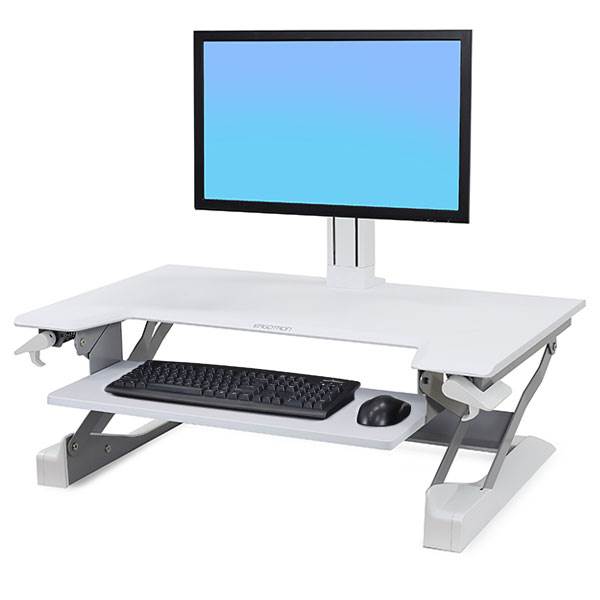 Ergotron WorkFit-TL Sit-Stand Desktop Workstation (White) - 33-406-062(33-406-062) - 2