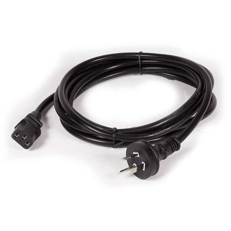 3pin Mains Plug to IEC C13 Female Power Cable (Wall - PC 240V) 1.8m(ACL106BK-18) - 2