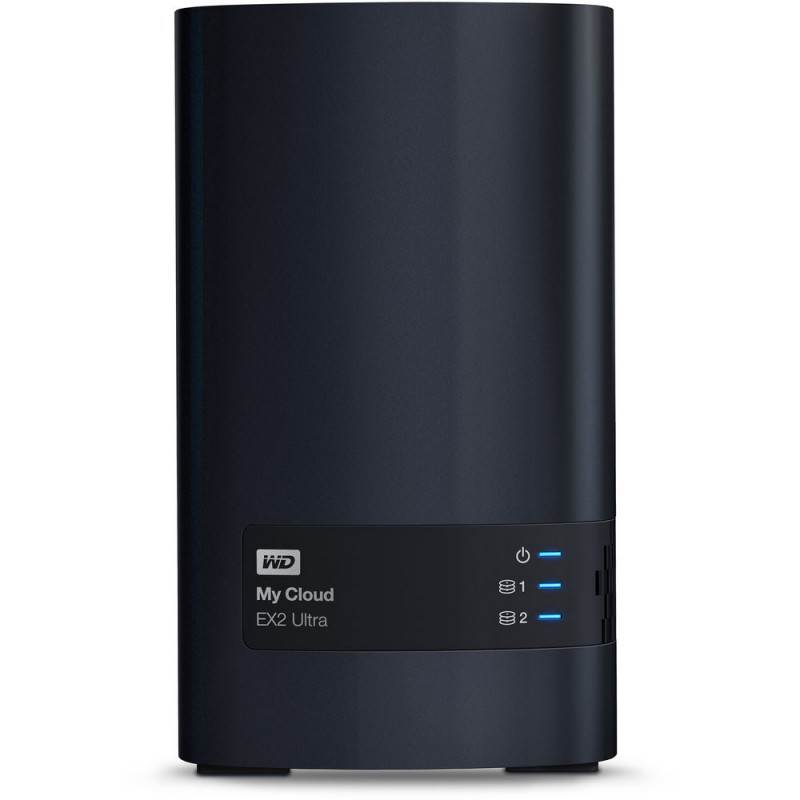 WD My Cloud EX2 Ultra 2-Bay 16TB Hotswap NAS 1.3GHz Dual-Core 1GB RAM(WDBVBZ0160JCH) - 2