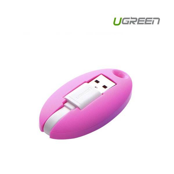 Ugreen USB to Micro-USB Key Chain Cable - Pink(30310) - 1