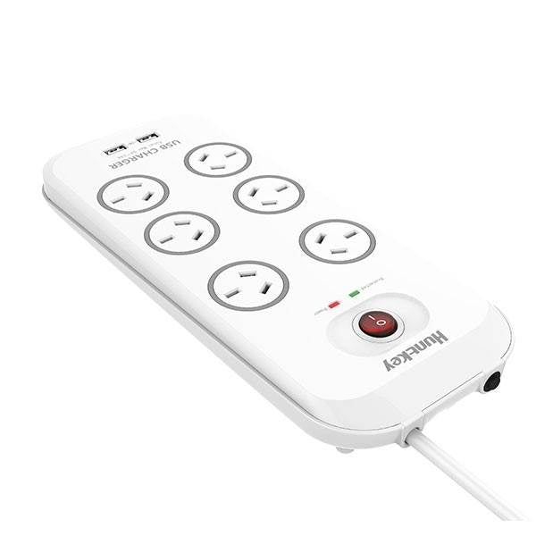 Huntkey SAC607 6 Socket PowerBoard with Surge Protection with 2 USB Ports(SAC607) - 3