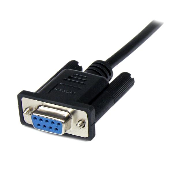 StarTech 1m Black DB9 RS232 Serial Null Modem Cable F/M(SCNM9FM1MBK) - 2