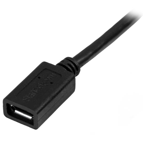 StarTech 0.5m / 20in Micro-USB Extension Cable - M/F(USBUBEXT50CM) - 2