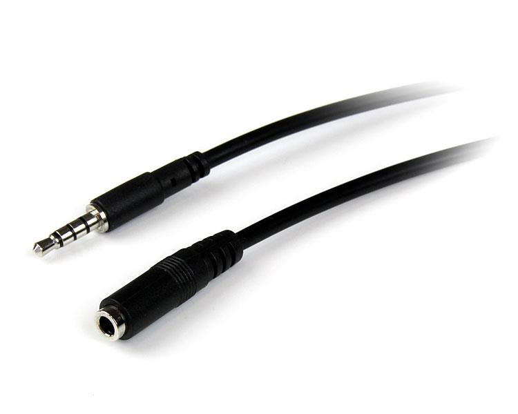 StarTech 1m 3.5mm 4 Position TRRS Headset Extension Cable - M/F(MUHSMF1M) - 1