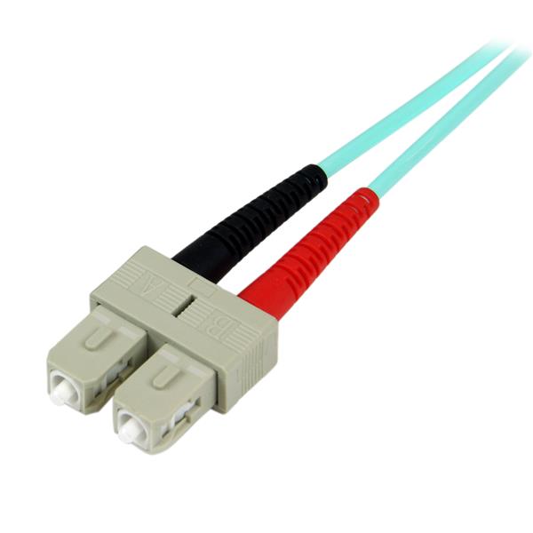 StarTech 5m Fiber Optic Cable - Aqua - MM Duplex 50/125 - LSZH - LC/SC(A50FBLCSC5) - 2