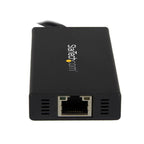 StarTech 3 Port Portable USB 3.0 Hub with Gigabit Ethernet Adapter NIC(ST3300GU3B) - 3
