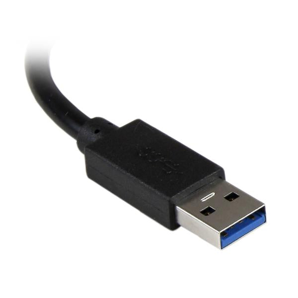 StarTech 3 Port Portable USB 3.0 Hub with Gigabit Ethernet Adapter NIC(ST3300GU3B) - 5