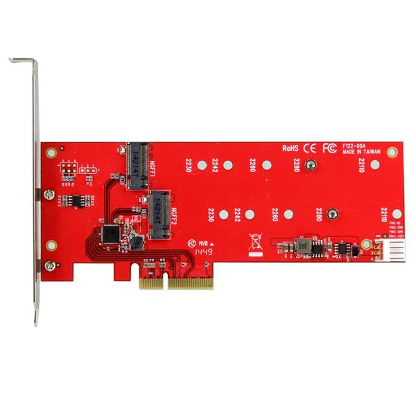 StarTech 2x M.2 SSD Controller Card - PCIe - M.2 SATA III NGFF Card(PEX2M2) - 2