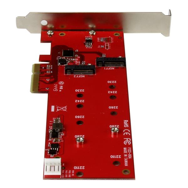 StarTech 2x M.2 SSD Controller Card - PCIe - M.2 SATA III NGFF Card(PEX2M2) - 4