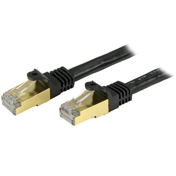 StarTech 10ft CAT6A Ethernet Cable - 10GbE STP Snagless 100W POE Black(C6ASPAT10BK) - 1