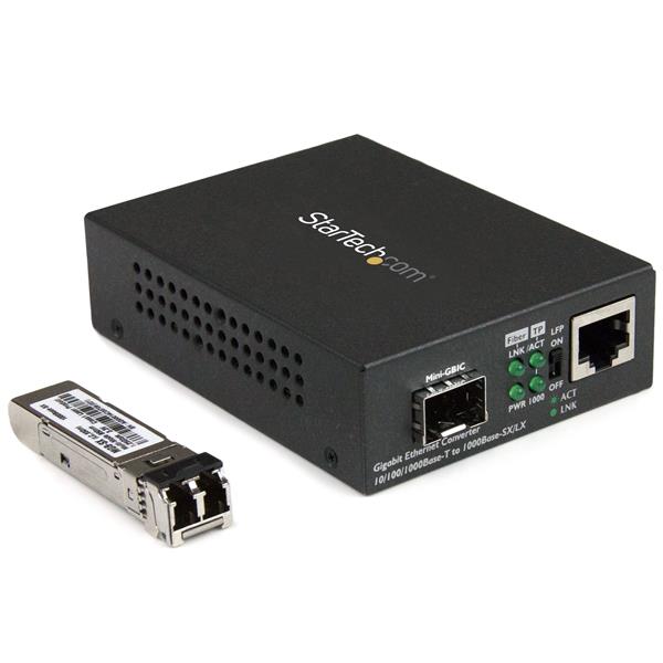 StarTech Gigabit Ethernet Fiber Media Converter - 850nm MM LC - 550m(MCM1110MMLC) - 2