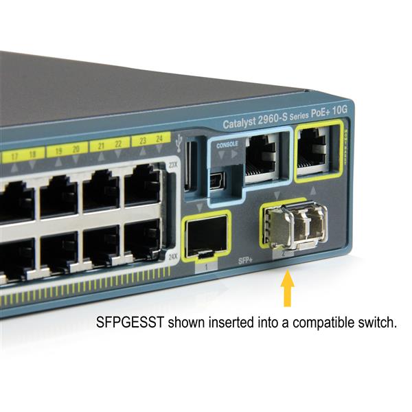 StarTech Cisco SFP-GE-S Compatible SFP - 1GbE MMF Transceiver - 2km(SFPGESST) - 5