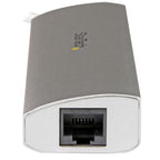StarTech 3 Port Portable USB 3.0 Hub plus GbE - Hub with Built-In Cable(ST3300G3UA) - 3