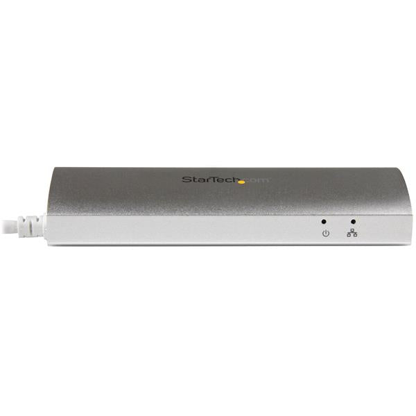StarTech 3 Port Portable USB 3.0 Hub plus GbE - Hub with Built-In Cable(ST3300G3UA) - 4