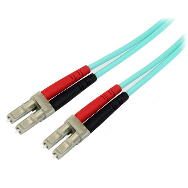 StarTech 10m LC Fiber Optic Cable - 10Gb Aqua - MM Duplex 50/125 - LSZH(A50FBLCLC10) - 1