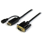StarTech 3 ft HDMI to VGA active converter cable - HDMI to VGA adapter(HD2VGAMM3) - 1