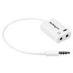 StarTech 4 Position to 2x 3 Pin 3.5mm Headset Splitter Adapter - White(MUYHSMFFADW) - 1