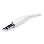 StarTech 4 Position to 2x 3 Pin 3.5mm Headset Splitter Adapter - White(MUYHSMFFADW) - 2