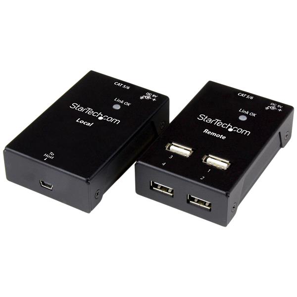 StarTech 4 Port USB 2.0-Over-Cat5-or-Cat6 Extender - Up to 165ft (50m)(USB2004EXTV) - 1