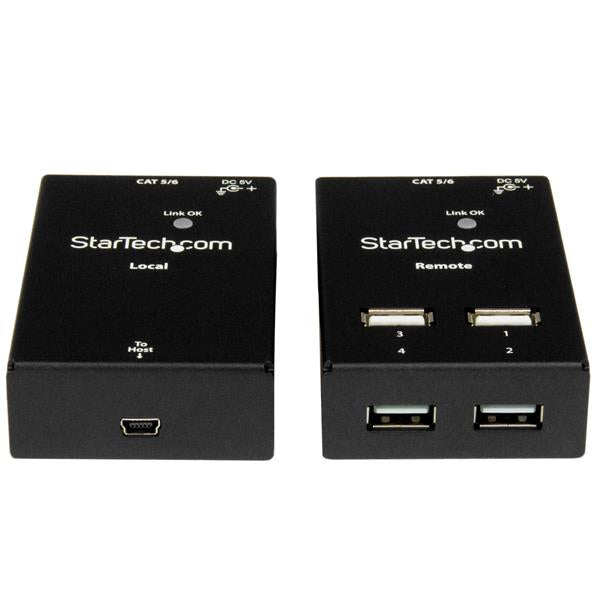 StarTech 4 Port USB 2.0-Over-Cat5-or-Cat6 Extender - Up to 165ft (50m)(USB2004EXTV) - 2