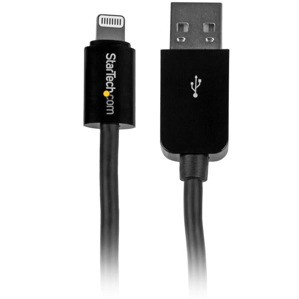 StarTech 10 ft Long Black Apple Lightning to USB Cable iPhone iPod iPad(USBLT3MB) - 1