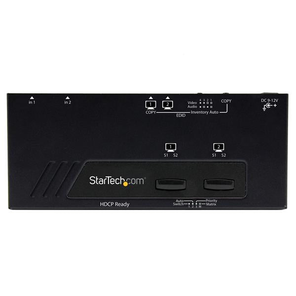 StarTech 2X2 HDMI Matrix Switch w/ Automatic and Priority Switching(VS222HDQ) - 2