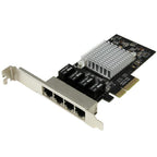 StarTech 4-Port Gigabit Ethernet Network Card - PCI Express, Intel I350(ST4000SPEXI) - 1