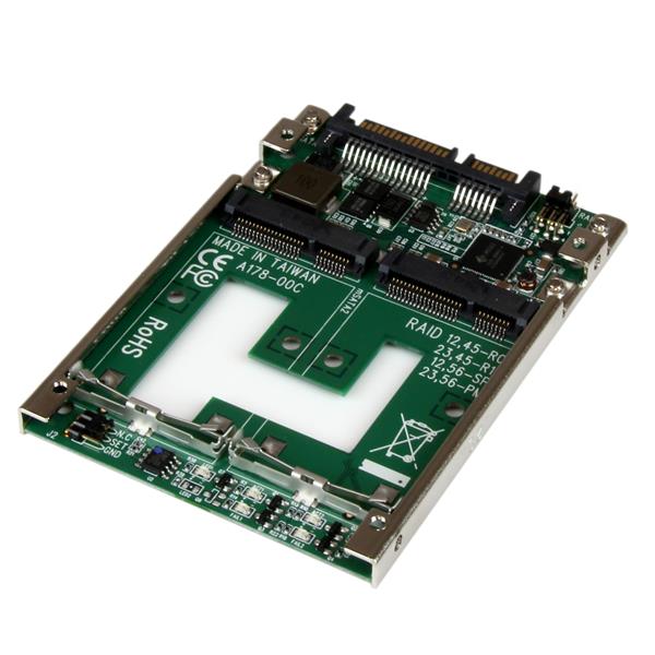 StarTech Dual mSATA SSD to 2.5" SATA RAID Adapter Converter(25SAT22MSAT) - 1
