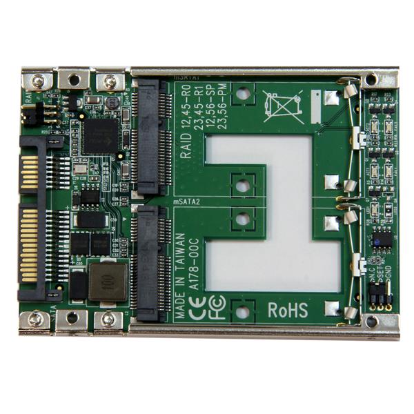 StarTech Dual mSATA SSD to 2.5" SATA RAID Adapter Converter(25SAT22MSAT) - 3