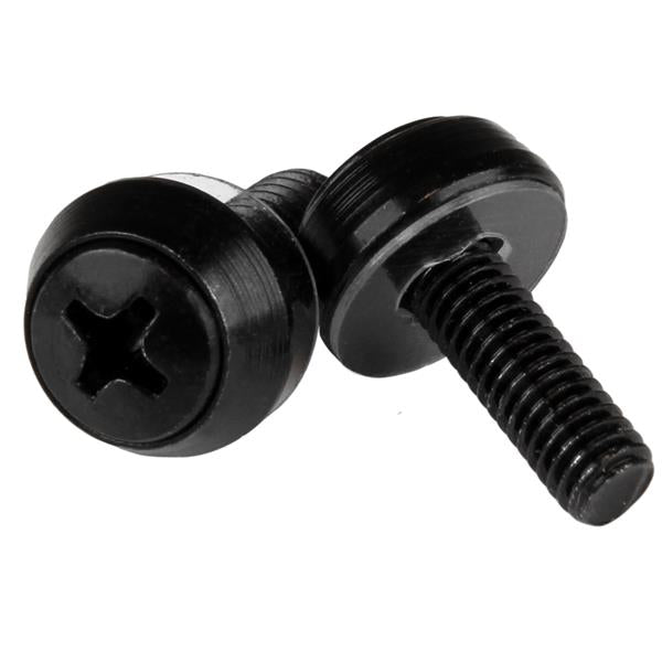 StarTech M5 x 12mm - Mounting Screws for Server Racks - 50 Pack, Black(CABSCREWSB) - 1