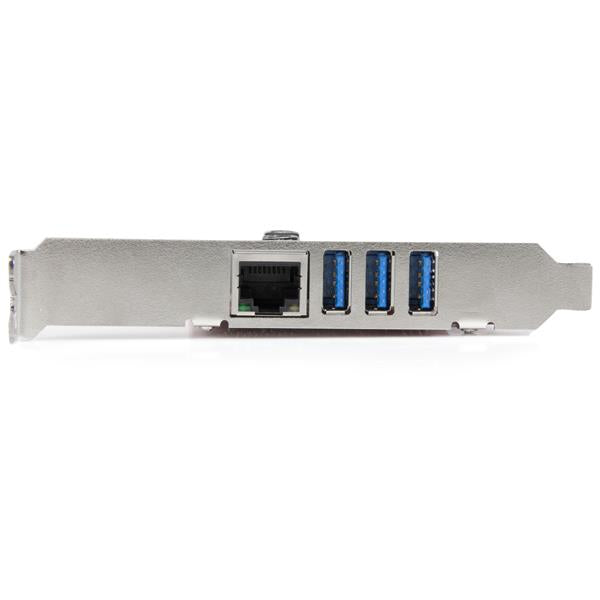 StarTech 3 Port PCI Express USB 3.0 Card + Gigabit Ethernet(PEXUSB3S3GE) - 3