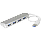 StarTech 4 Port Portable USB 3.0 Hub w/ Built-in Cable - Travel USB Hub(ST43004UA) - 1