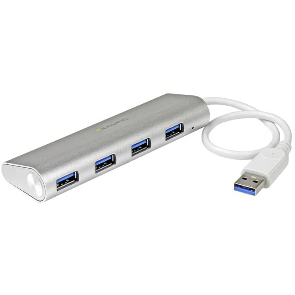 StarTech 4 Port Portable USB 3.0 Hub w/ Built-in Cable - Travel USB Hub(ST43004UA) - 1