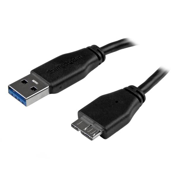 StarTech Short Slim SuperSpeed USB 3.0 A to Micro B Cable - M/M(USB3AUB15CMS) - 1