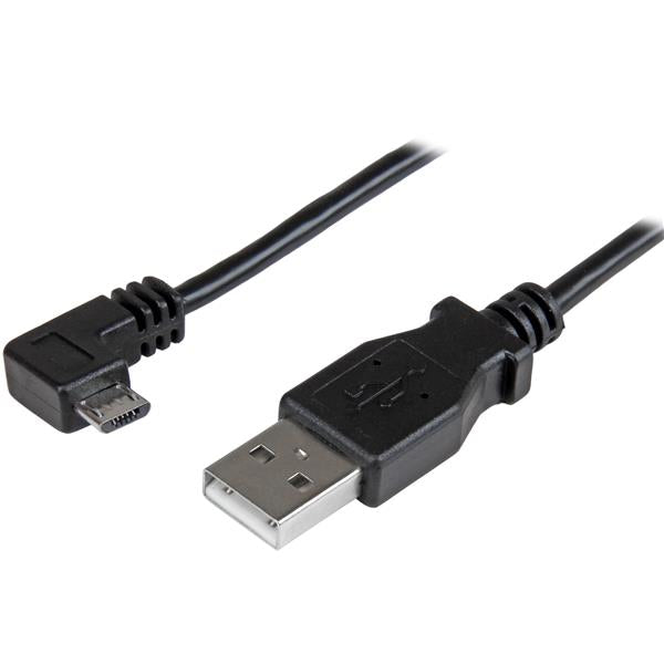 StarTech 3 ft Right Angle Micro-USB Charge & Sync Cable M/M 30/24 AWG(USBAUB1MRA) - 1
