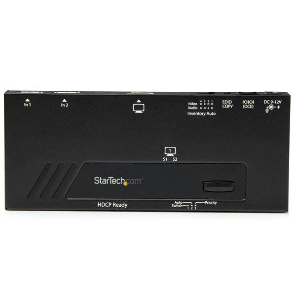 StarTech 2-Port HDMI Automatic Video Switch - 4K with Fast Switching(VS221HD4KA) - 4