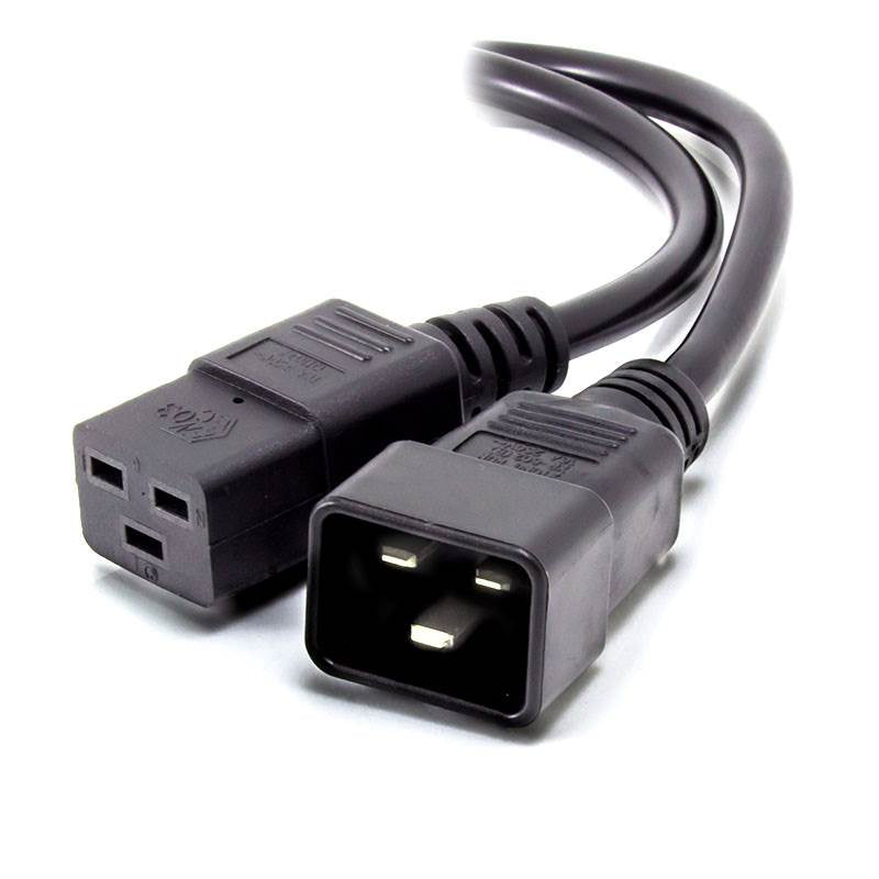 Alogic 0.5m IEC C19 to IEC C20 Power Extension Cable (M/F)(MF-C19C20-0.5) - 1