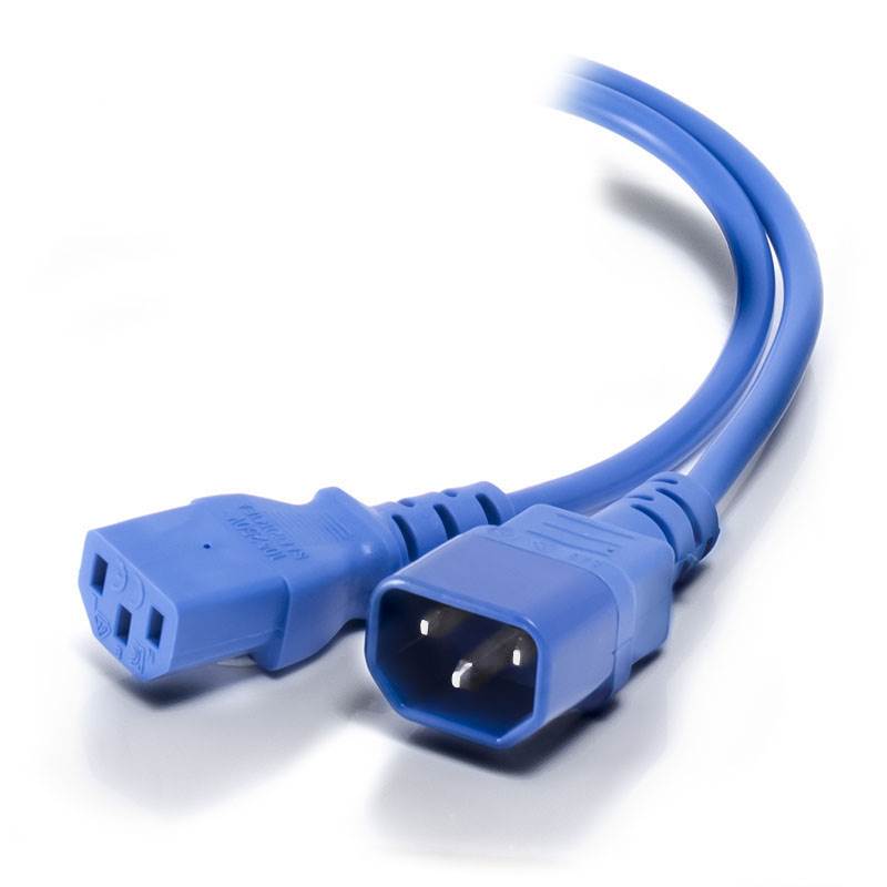 Alogic 1.5m IEC C13 to IEC C14 Computer Power Extension Cord (M/F) BLUE(MF-C13C14-1.5-BLU) - 1