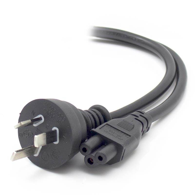 Alogic 1m Aus 3 Pin Mains Plug to IEC C5 (M/F)(MF-AUS3PC5-01) - 1